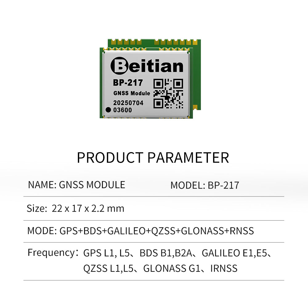 Beitian GNSS small size multi-mode dual-frequency GPS module RTK high-precision single Beidou positioning customizable BP-126