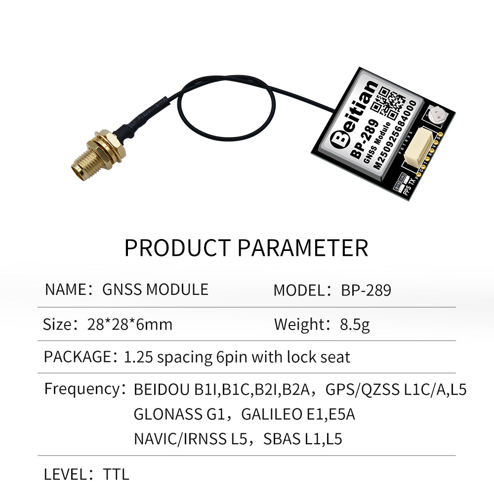 Beitian four-mode dual-frequency GNSS module high-precision RTK single Beidou GPS positioning multi-channel BP-280 357