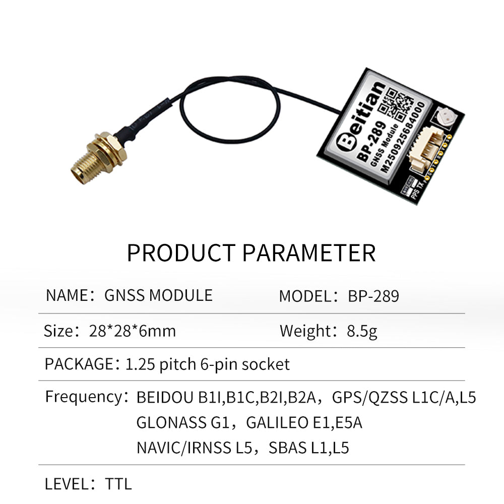 Beitian four-mode dual-frequency GNSS module high-precision RTK single Beidou GPS positioning multi-channel BP-280 357