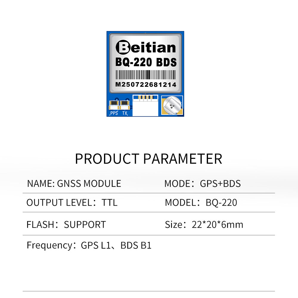 Beitian GPS module gps L1 TTL Level 5V AT6558F marine timing system with flash