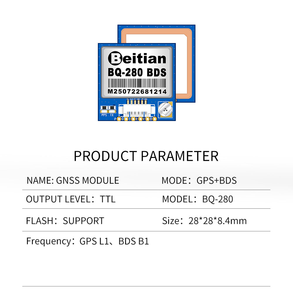 Beitian GPS module gps L1 TTL Level 5V AT6558F marine timing system with flash