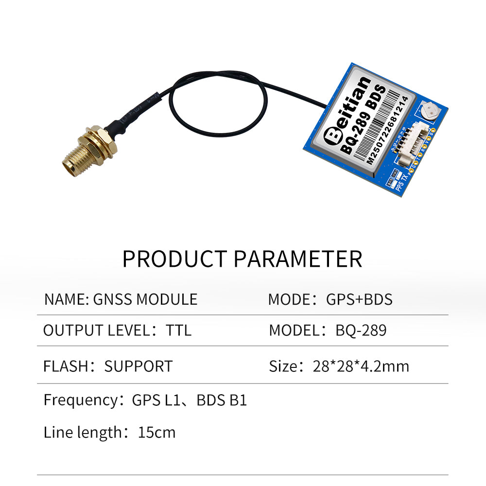 Beitian GPS module gps L1 TTL Level 5V AT6558F marine timing system with flash