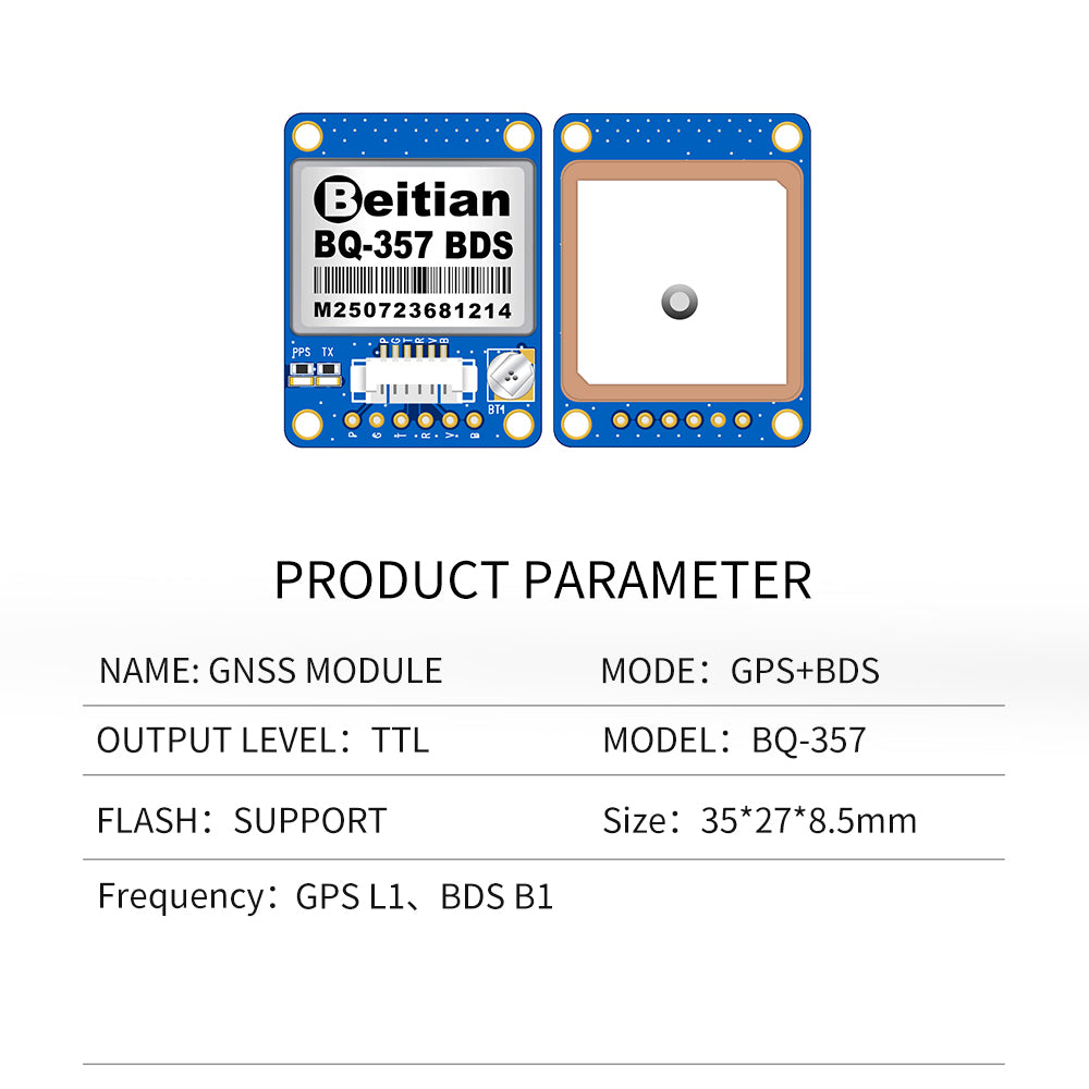 Beitian GPS module gps L1 TTL Level 5V AT6558F marine timing system with flash