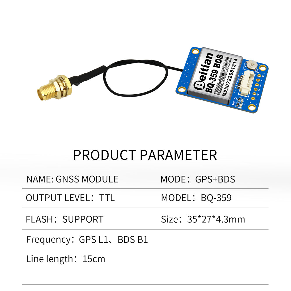 Beitian GPS module gps L1 TTL Level 5V AT6558F marine timing system with flash