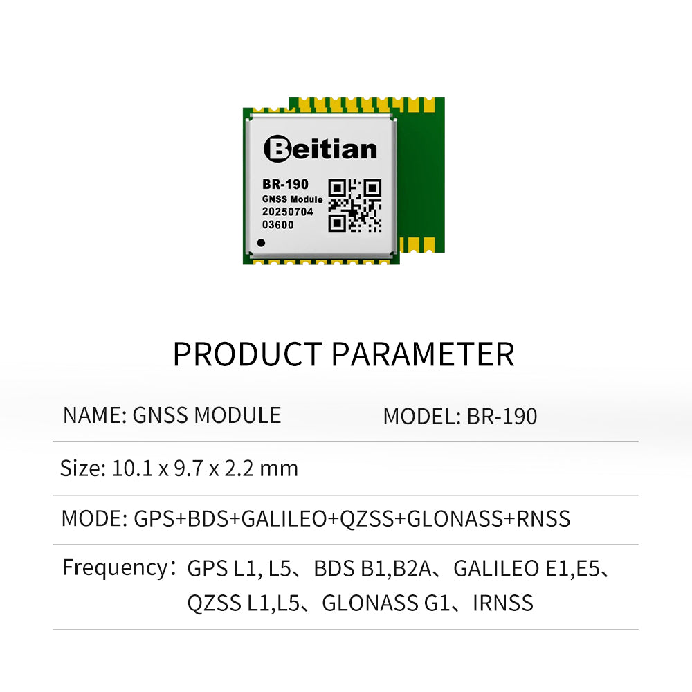 Beitian dual-frequency multi-mode RTK differential GPS positioning single Beidou high-precision GNSS module can be customized BR-126