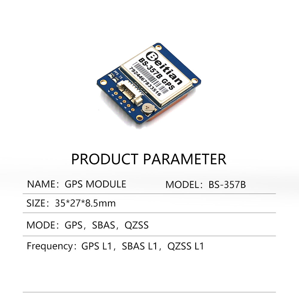 Beitian GLONASS GPS module + extra GLONASS GPS antenna TTL level 9600bps FLASH NMEA-0183 BN-357G 357P