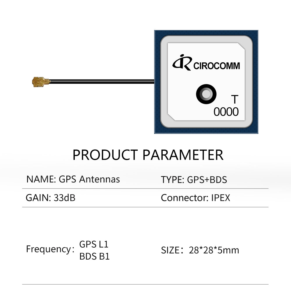 Beitian Cirocomm Taimeng 25*25 small size dual-mode GPS BDS built-in active ceramic antenna BT-0000