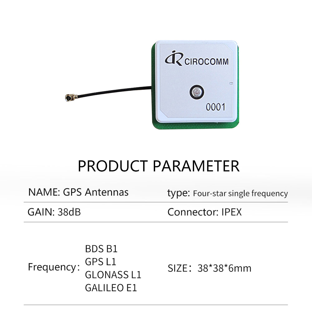 Beitian Cirocomm Taimeng 25*25 small size dual-mode GPS BDS built-in active ceramic antenna BT-0000