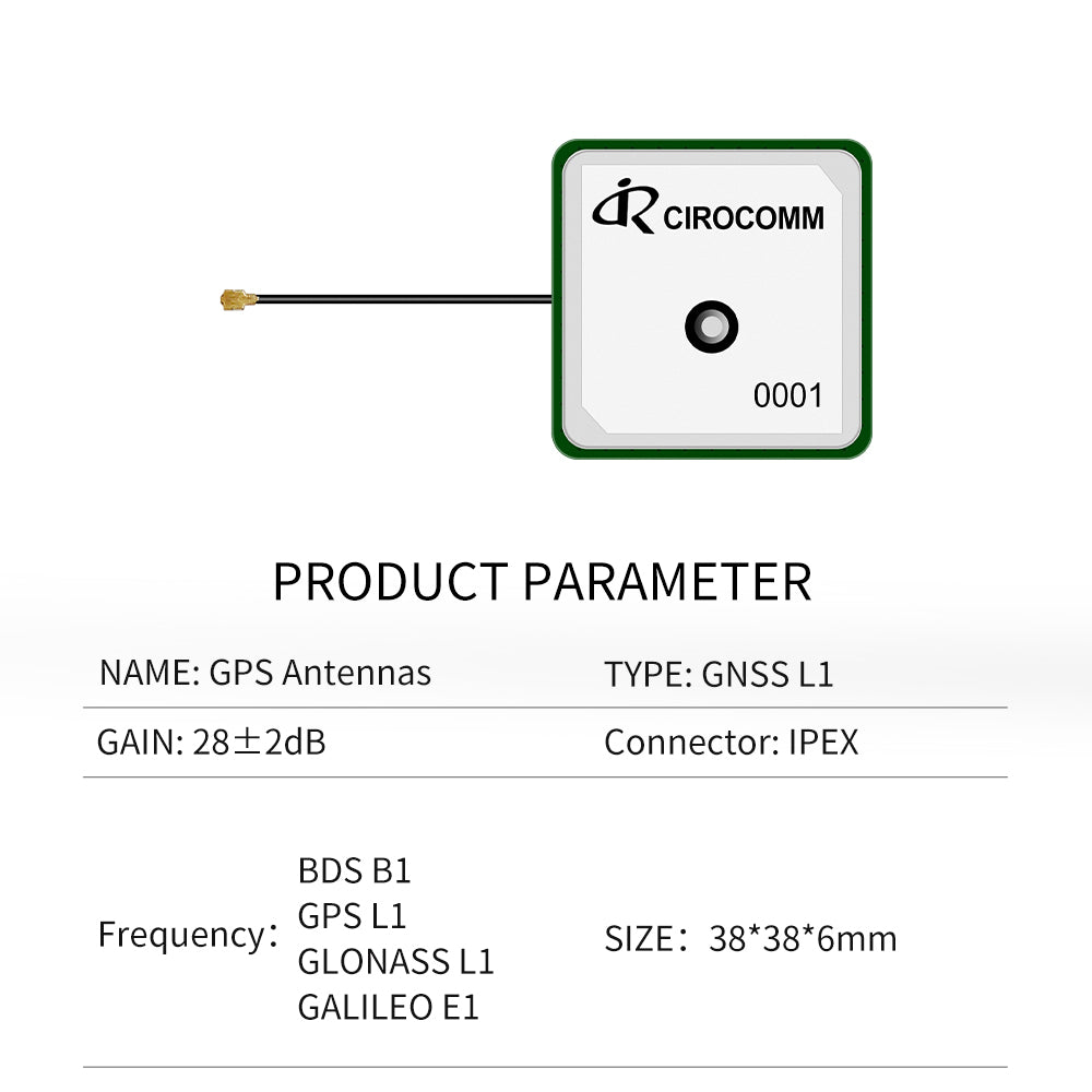 Beitian Cirocomm Taimeng 25*25 small size dual-mode GPS BDS built-in active ceramic antenna BT-0000