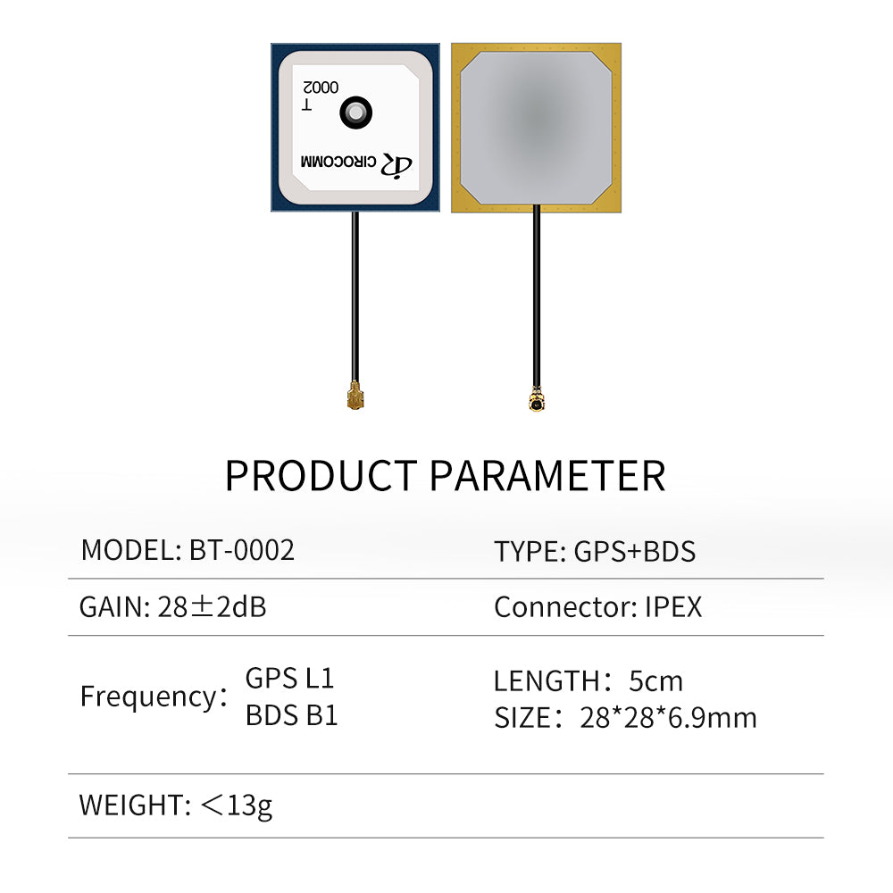 Beitian Cirocomm Taimeng 25*25 small size dual-mode GPS BDS built-in active ceramic antenna BT-0000