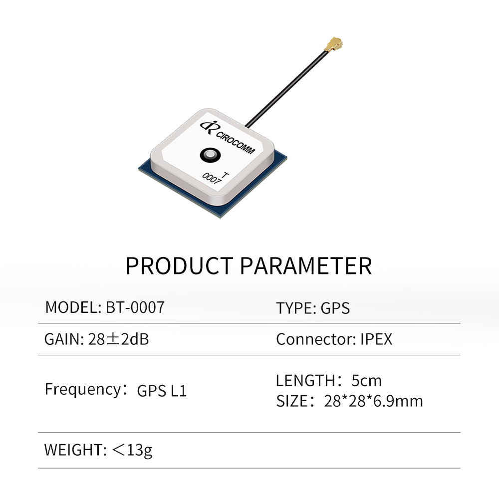 Beitian Cirocomm Taimeng 25*25 small size dual-mode GPS BDS built-in active ceramic antenna BT-0000