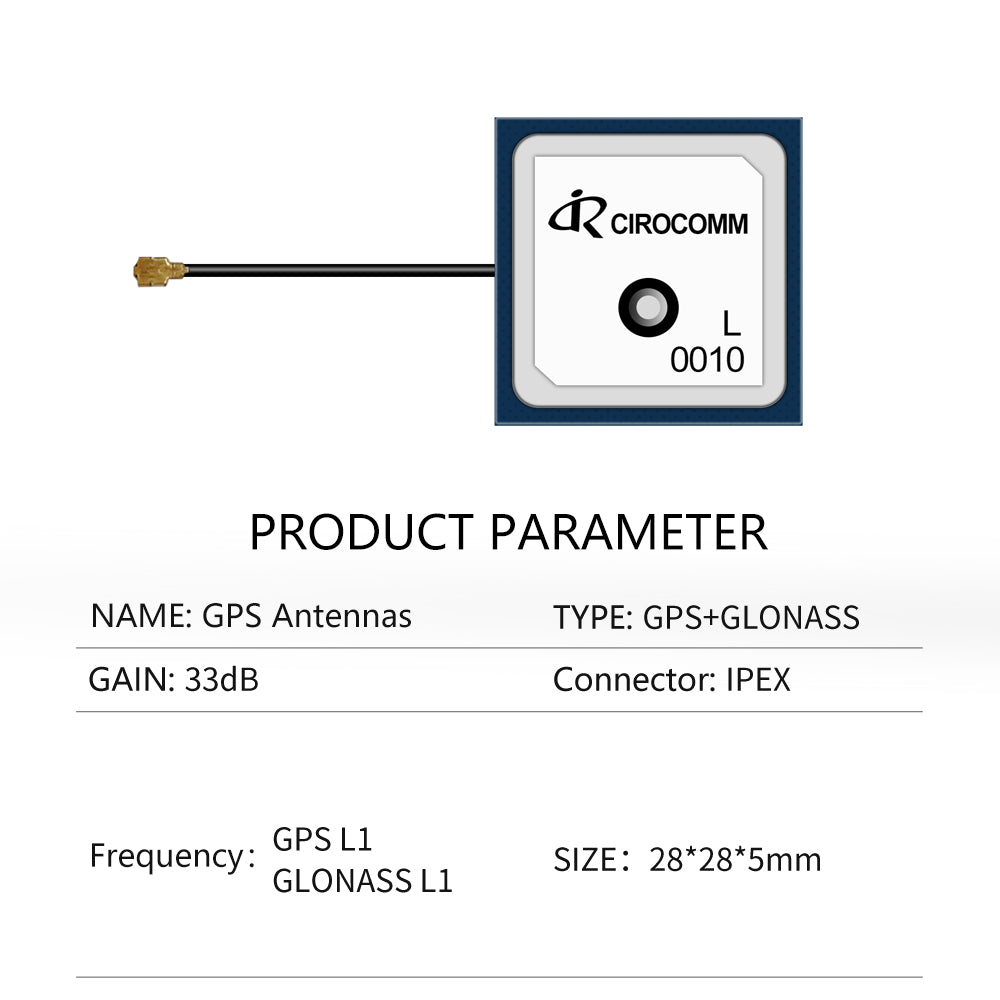 Beitian Cirocomm Taimeng 25*25 small size dual-mode GPS BDS built-in active ceramic antenna BT-0000