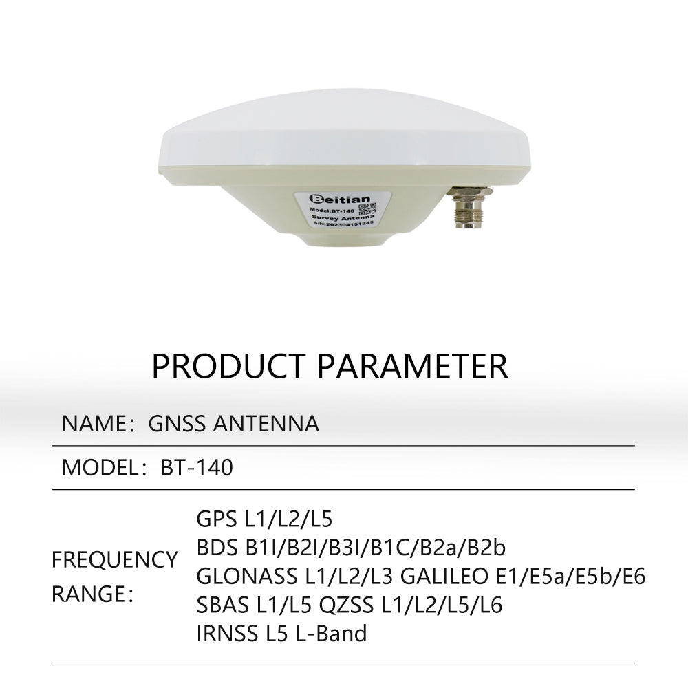 Beitian RTK mushroom head flying saucer antenna GNSS four-star full-frequency high-precision Beidou GPS differential driving test BT-140