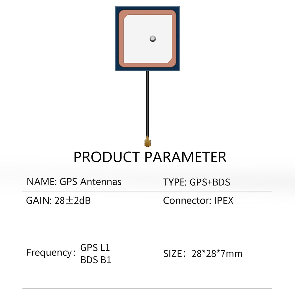 Beitian 28mm*28mm*7mm Ceramic GPS Single-frequency GNSS built-in ceramics antennas L1:1575.42MHz BT-25A 25B 25C