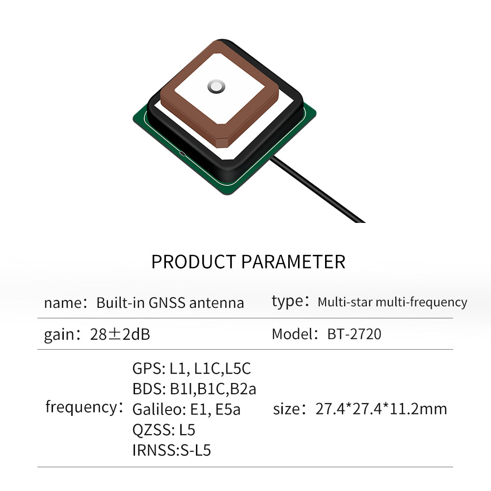Beitian High Gain TPEX Control Connector TYPE Rg1.13 Cable GNSS Active Antenna BT-3320