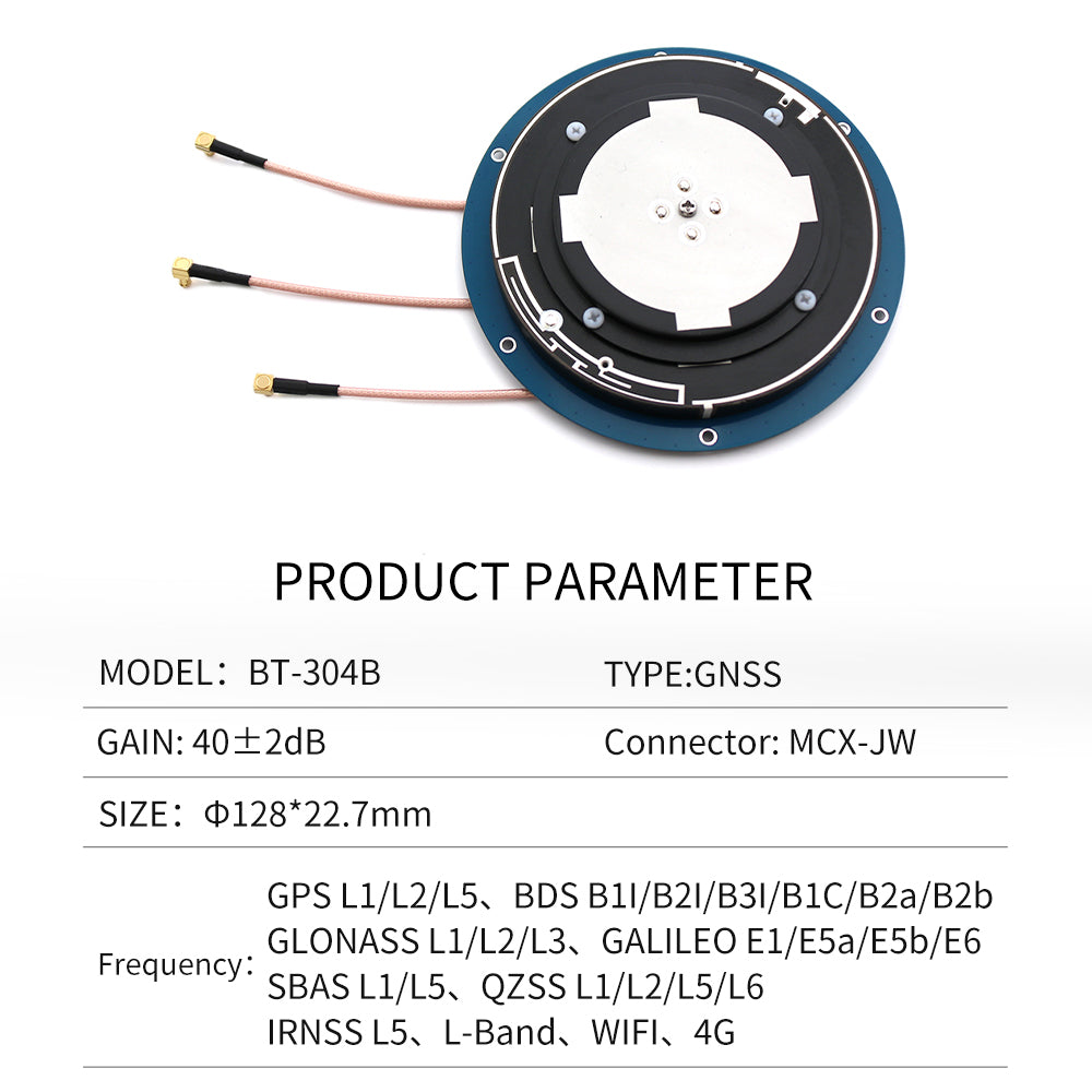Beitian Bluetooth 4G WIFI Three-in-one Built-in RTK Four-star Full-frequency Combination GNSS antenna BT-304 304B