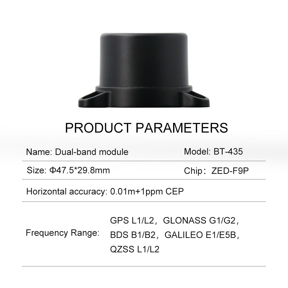 Beitian GNSS receiver ZED-F9P module board fixing hole RTK BM-435