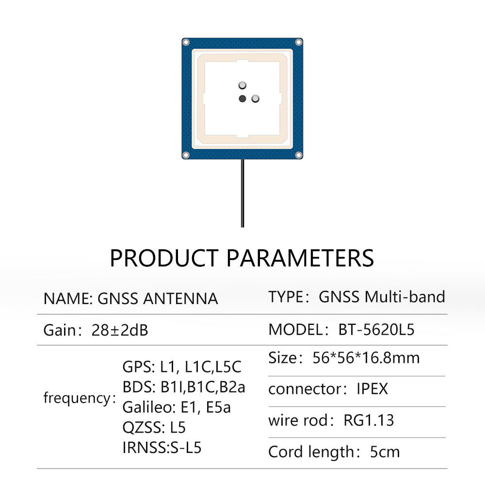 Beitian multi-path GPS L1/L2 GLONASS L1/L2 BDS B1I/B2I/B2b GALILEO E1/E5b for F9P RTK position GNSS antenna 5620 series