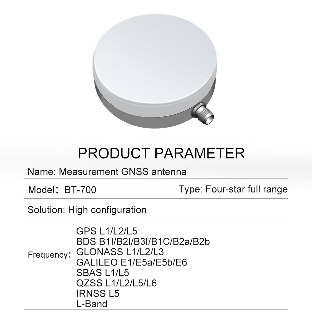 Beitian BT-700B GPS Antenna Full-band 100*36.5mm Magnetic Base Survey Precision Agriculture Robot Autonomy Vehicles GNSS Antenna