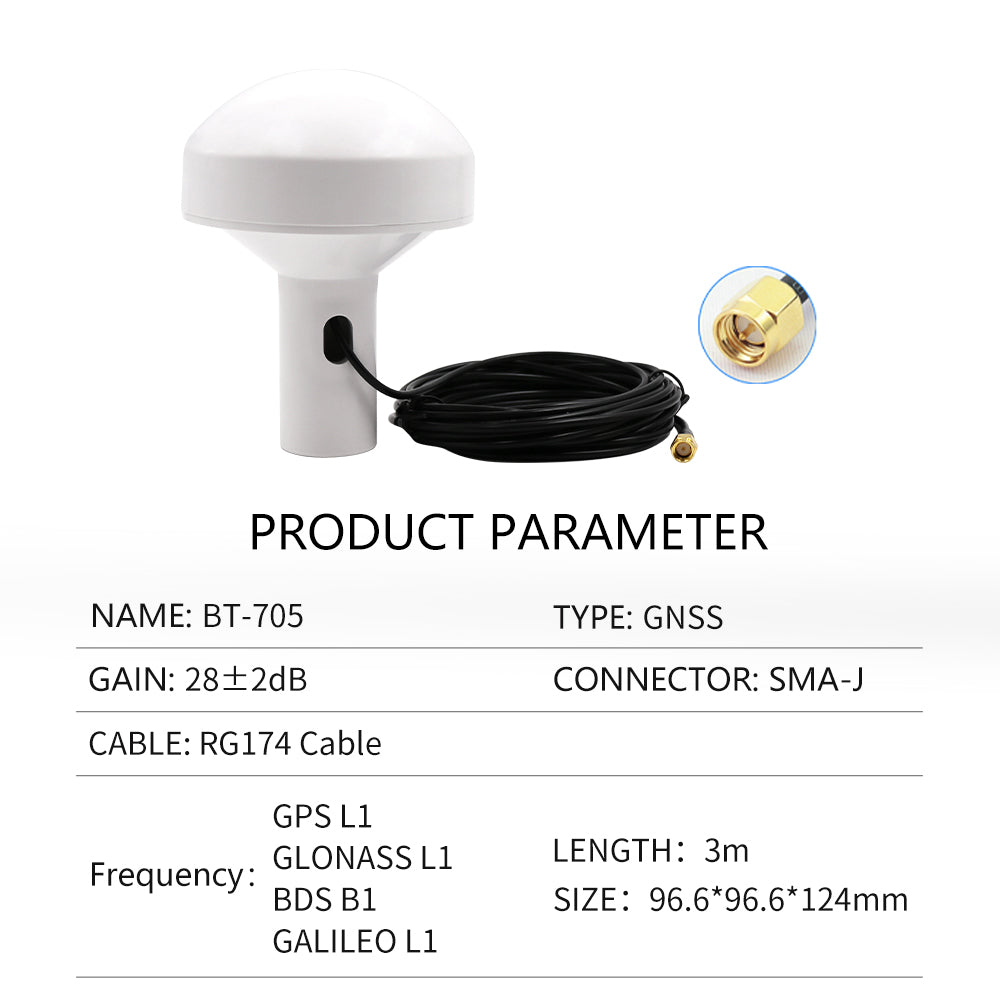 Beitian GPS antenna 35 ceramic plate satellite AIS navigation marine GNSS mushroom head antenna BN-705