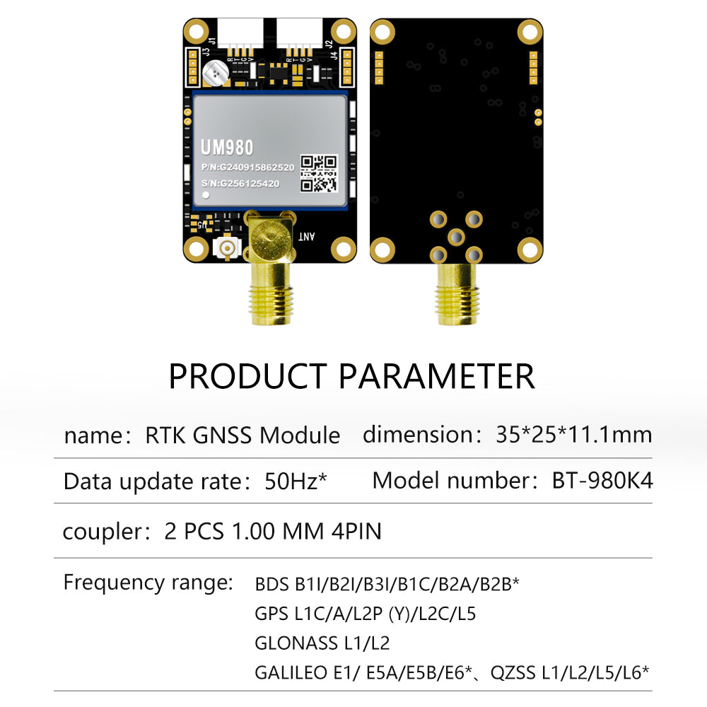 Beitian module RTK high-precision Beidou GPS differential four-star full-frequency GNSS board