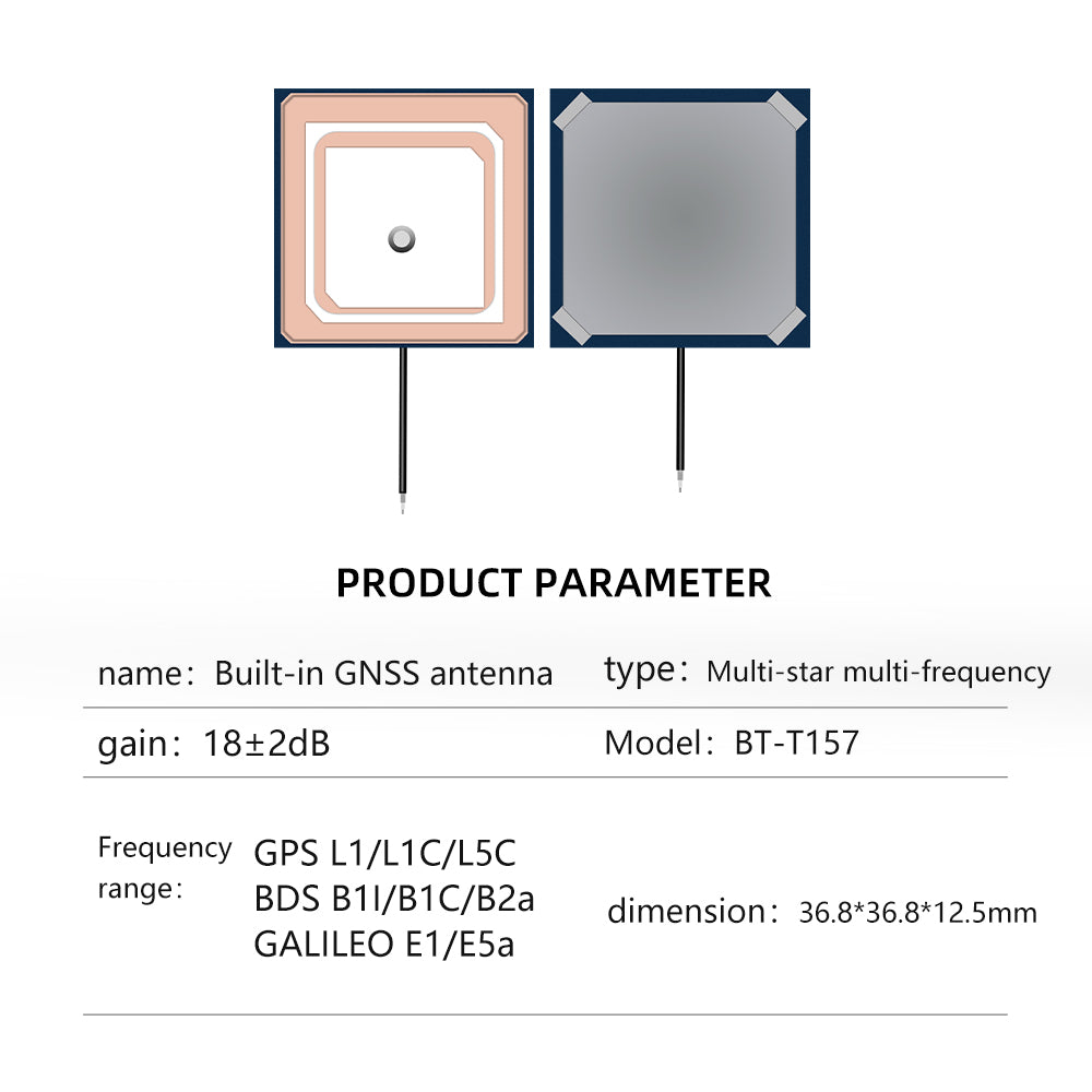 Beitian High Gain TPEX Control Connector TYPE Rg1.13 Cable GNSS Active Antenna BT-T157