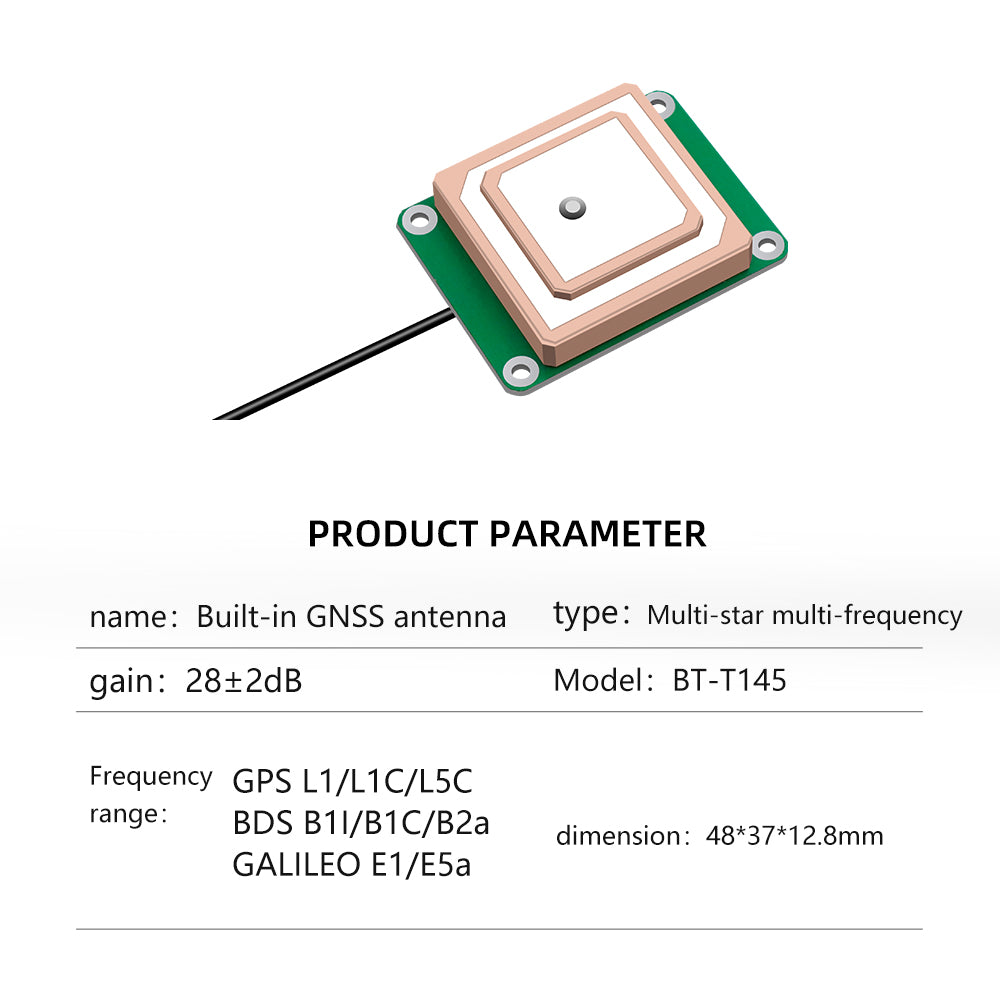 Beitian High Gain TPEX Control Connector TYPE Rg1.13 Cable GNSS Active Antenna BT-T157