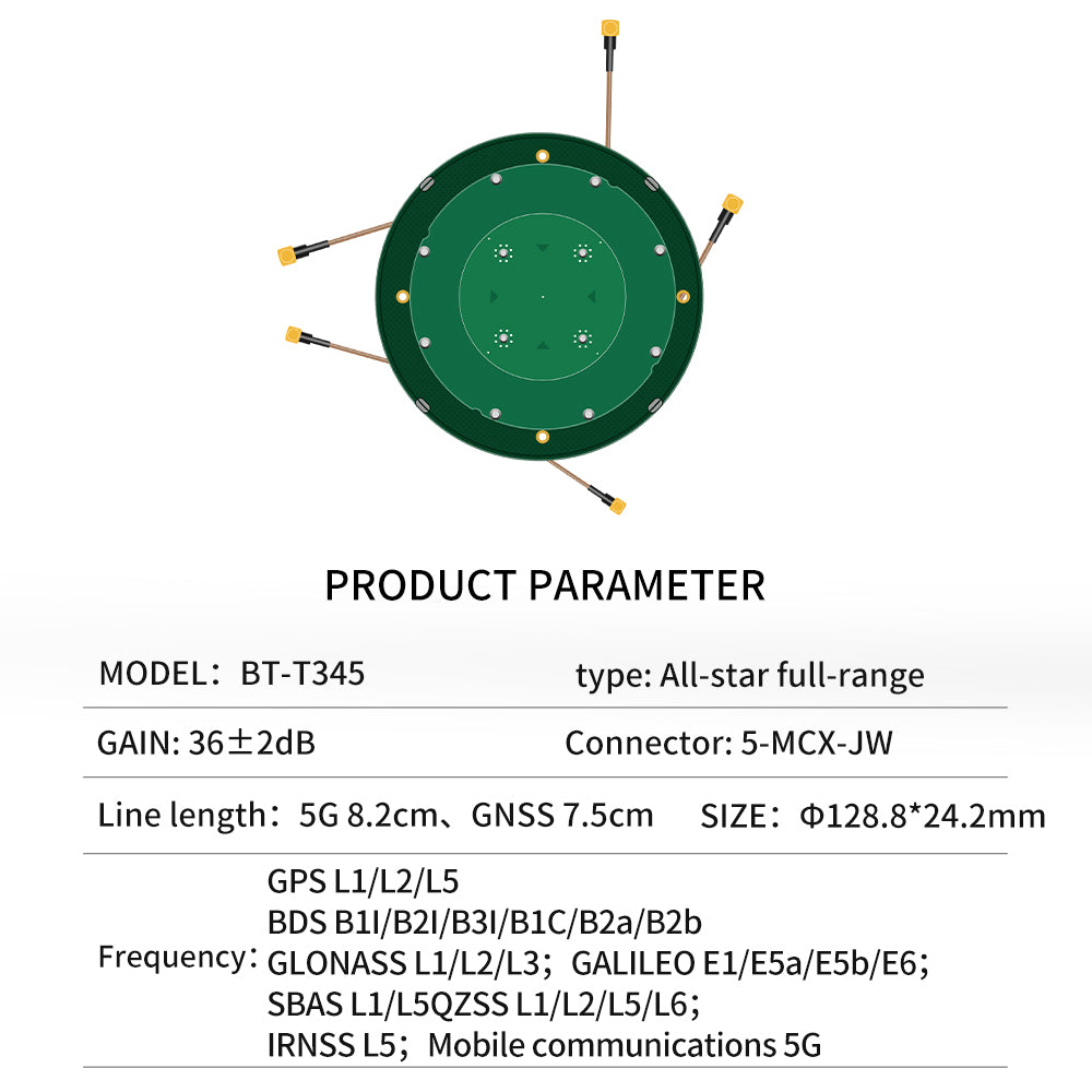 Beitian air medium GNSS built-in measurement antenna full-star full-frequency Beidou GPS mapping measurement