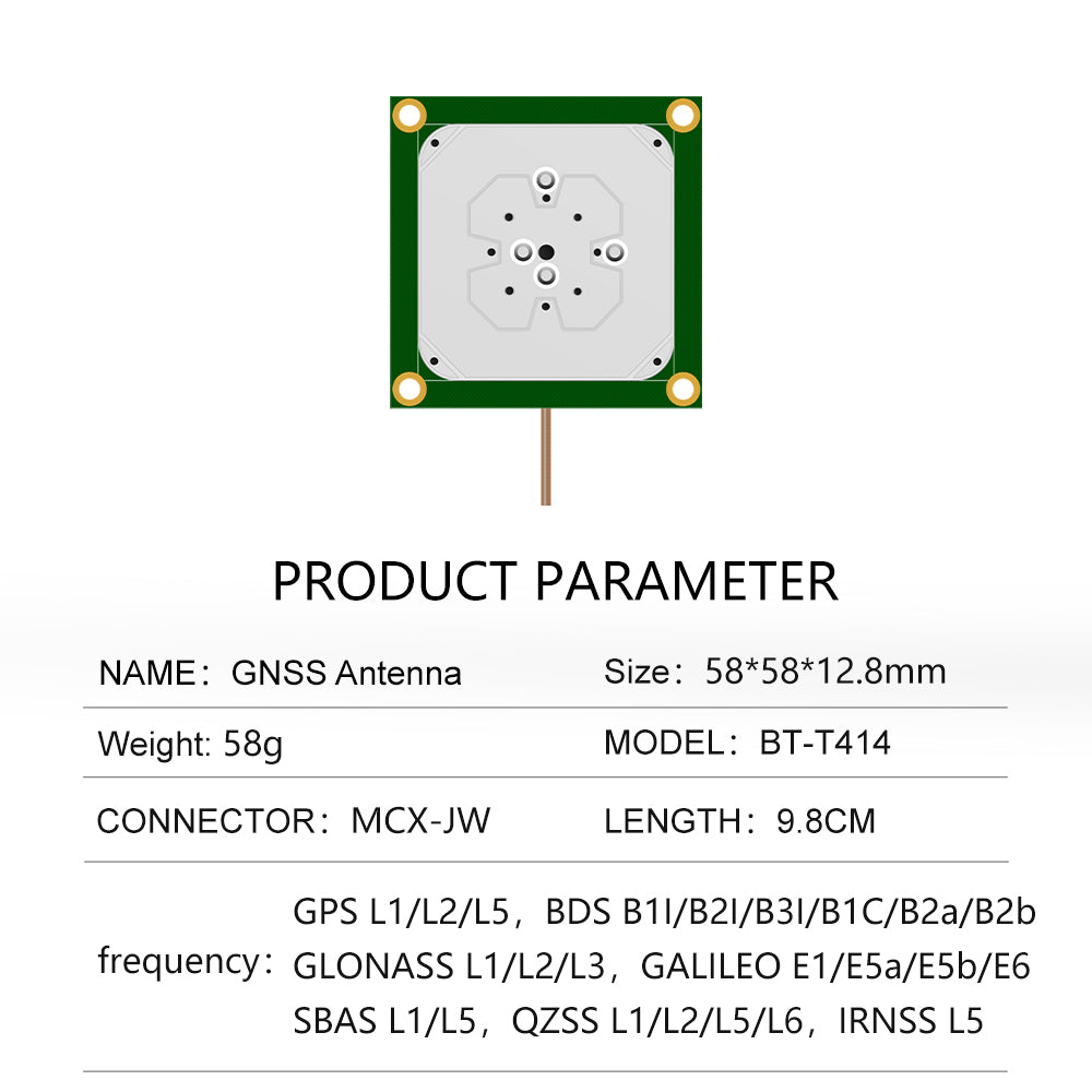 High-precision RTK five-star multi-frequency GPS L1B1 built-in ceramic antenna GNSS satellite positioning can be customized BT-T413