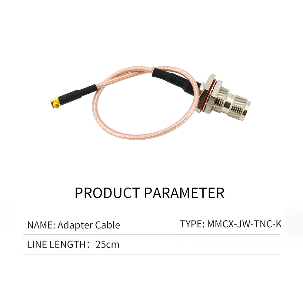 Beitian MMCX-JW (male elbow) to SMA-K (female) RG316 IPEX to SMA-J  IPEX-JW to SMA-Ksilver-plated cable, 15cm long