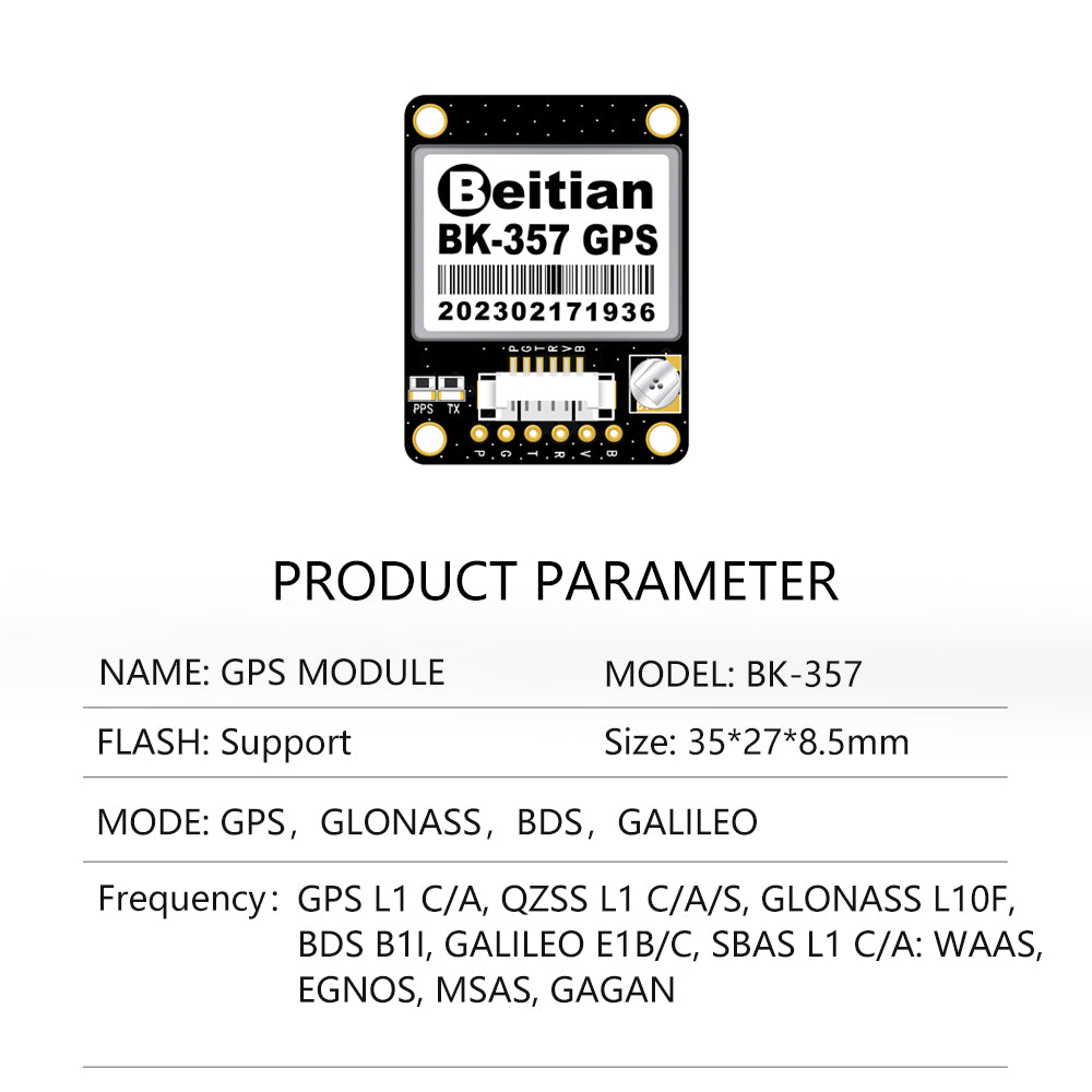 Beitian Drone UAV Pixhawk PX4 PIX32 TTL GNSS receiver for track GPS module Nine and tenth generation module series